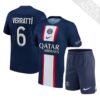 10156 PACK PSG DOMICILE VERRATTI. ENSEMBLE ADULTE MAILLOT ET SHORT 2022 2023