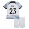 9626 PACK JUNIOR LIVERPOOL EXTERIEUR LUIS DIAZ. ENSEMBLE MAILLOT ET SHORT 2022 2023