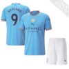 9936 PACK MANCHESTER CITY DOMICILE HAALAND. ENSEMBLE ADULTE MAILLOT ET SHORT 2022 2023