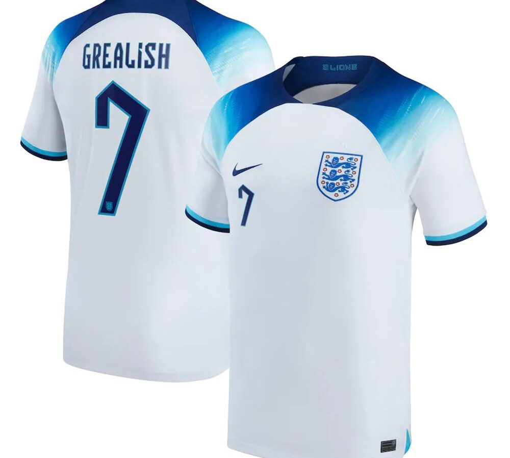 MAILLOT ANGLETERRE DOMICILE GREALISH 2022-2023