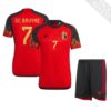 11159 PACK BELGIQUE DE BRUYNE DOMICILE. ENSEMBLE ADULTE MAILLOT ET SHORT 2022 2023