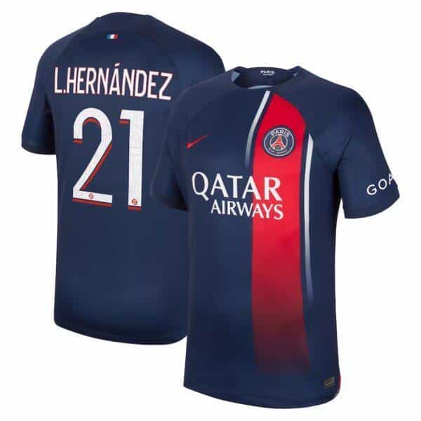 MAILLOT PSG DOMICILE LUCAS HERNANDEZ 2023-2024