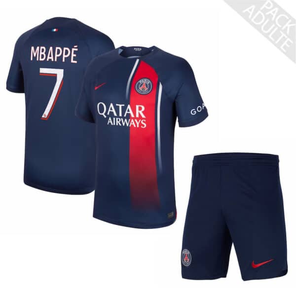 PACK PSG DOMICILE MBAPPE ADULTE 2023-2024