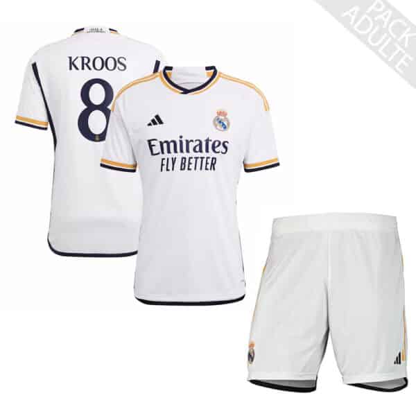 PACK REAL MADRID DOMICILE KROOS ADULTE 2023-2024