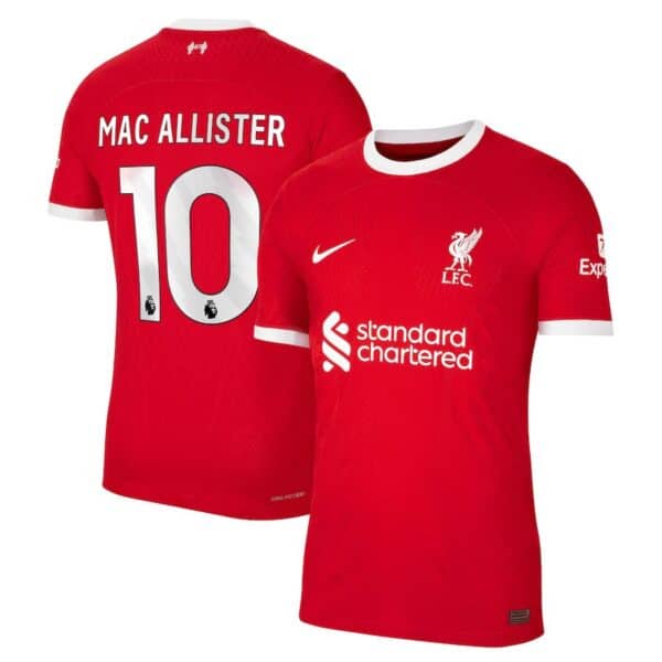 MAILLOT LIVERPOOL DOMICILE MAC ALLISTER VERSION VAPOR MATCH 2023-2024