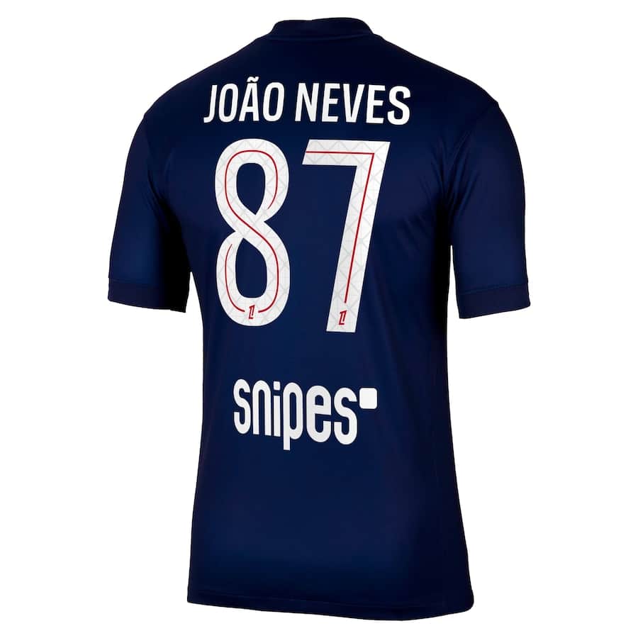 MAILLOT PSG DOMICILE JOAO NEVES SAISON 2025-2026